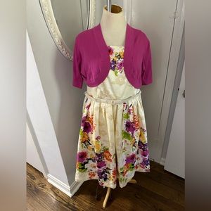 Jessica Howard size 20 beautiful dress with shrug sweater